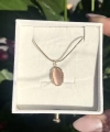 Pembe Taşlı Vintage Kolye I Çelik