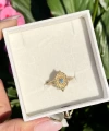 Mavi Taşlı Antik Vintage Yüzük I Ham Pirinç