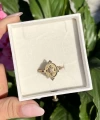 Beyaz Taşlı Antik Vintage Yüzük I Ham Pirinç