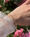 Oval Taşlı Bileklik I 18K Altın Kaplama