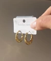 Oymalı Vintage Halka Küpe I Çelik