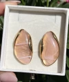 Pembe Akik Küpe I Çelik