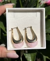 Pembe Kuvars Vintage Küpe I Çelik