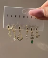 Yeşil ve Motifli Küpe Takımı I Xuping