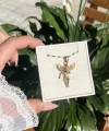 Melek Vintage Kolye I Ham Pirinç