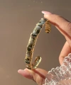 Renkli Taşlı Güneş Vintage Kelepçe Bileklik I Çelik
