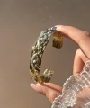 Beyaz Göz Vintage Kelepçe Bileklik I Çelik