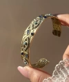 Mavi Göz Vintage Kelepçe Bileklik I Çelik