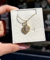 Taşlı Dörtgen Vintage Kolye I Çelik