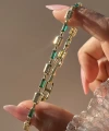 Yeşil Almira Vintage Bileklik I 14K Altın Kaplama