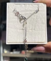 Mini Yuvarlak Renkli Taşlı ve Ataç Y Kolye I İthal