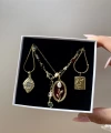 Kırmızı Sanat Kolye Kombini I Çelik