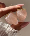 Pembe Çilek Küpe I Çelik