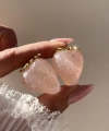 Pembe Çilek Küpe I Çelik
