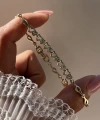 Kalp Sara Bileklik I 14K Altın Kaplama