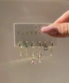 Renkli Taşlı 6LI Küpe Takımı I Xuping