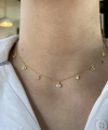 Göz ve Taş Motifli Choker Kolye I 925 Gümüş