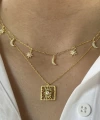 Gökyüzü Motifli Choker Kolye I 925 Gümüş