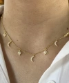 Gökyüzü Motifli Choker Kolye I 925 Gümüş