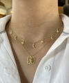 Gökyüzü Motifli Choker Kolye I 925 Gümüş