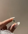 Mini Yeşil Taşlı Serçe/Eklem Yüzük