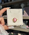 Pembe Kedigözü Taşlı Vintage Yüzük