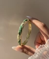 Koyu Yeşil Pastel Mineli Bilezik