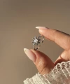 Opal Taşlı Papatya Yüzük