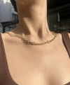 Çiçek Motifli Choker Kolye
