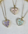 Kalp Motifli Fotoğraflı Kolye