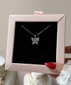 Pink Butterfly Kolye