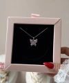 Pink Butterfly Kolye