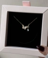 Taşlı Minimal Kelebek Kolye