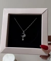 Moon ve Rose Taşlı Kolye