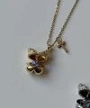 Harf Charmlı Kelebek İçinde Kelebek Kolye