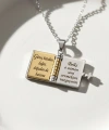 Şiirli Kitap Kolye (Karışık Renk )
