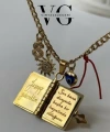 Şans Charmlı Şiirli Kitap Kolye