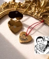 Çizimli ve Yazılı Kalp Zarf Kolye