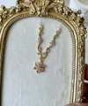 Pembe Taşlı Blossom Vine Kolye
