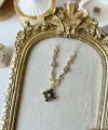 Mor Taşlı Lavender Daisy Kolye