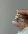 Pembe Taşlı Güneş Yüzük