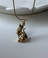 Taşlı Kedi Kolye