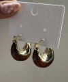 Akik Taşlı Vintage Küpe | Çelik