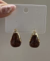 Akik Taşlı Vintage Küpe | Çelik
