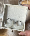 Beyaz Akik Taşlı Vintage Küpe I Çelik