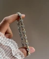 Yıldız ve Kalp Bileklik I Çelik