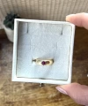 Bordo Taşlı Vintage Yüzük I 14 Altın Kaplama