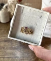 Bordo Taşlı Vintage Yüzük I 14 Altın Kaplama