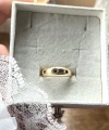 Bordo Taşlı Vintage Yüzük I 14 Altın Kaplama