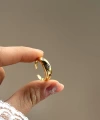 Mor Taşlı Vintage Yüzük I 14 Altın Kaplama